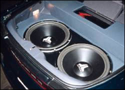 Boom car's trunk speakers