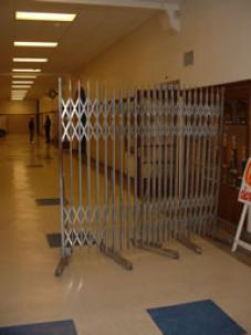 Barriers such as interior gates can help keep unauthorized persons out of areas vulnerable to theft or vandalism after hours.